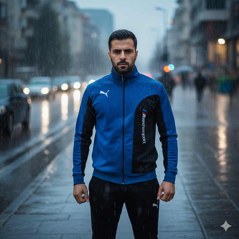 ست سوییشرت شلوار مردانه آبی مدل MotorSport